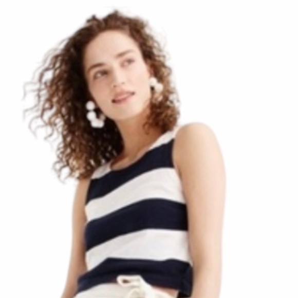 J. Crew Women's Navy/White Striped Cropped Tank Top XS/Rugby Knit Wrap Skirt XXS - Picture 4 of 15